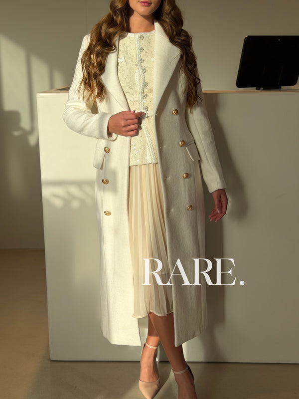 LONG DOUBLE BREASTED WOOL COAT