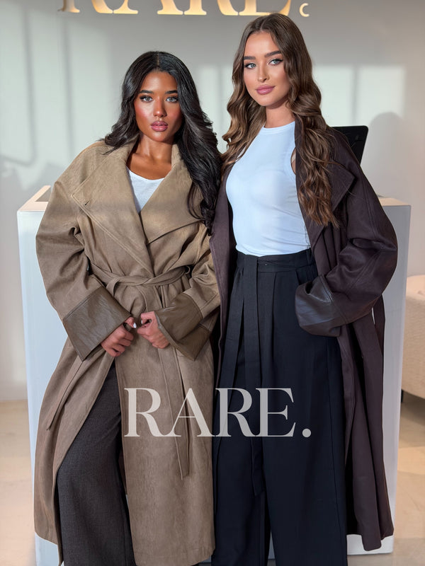 SUEDE LONG COAT