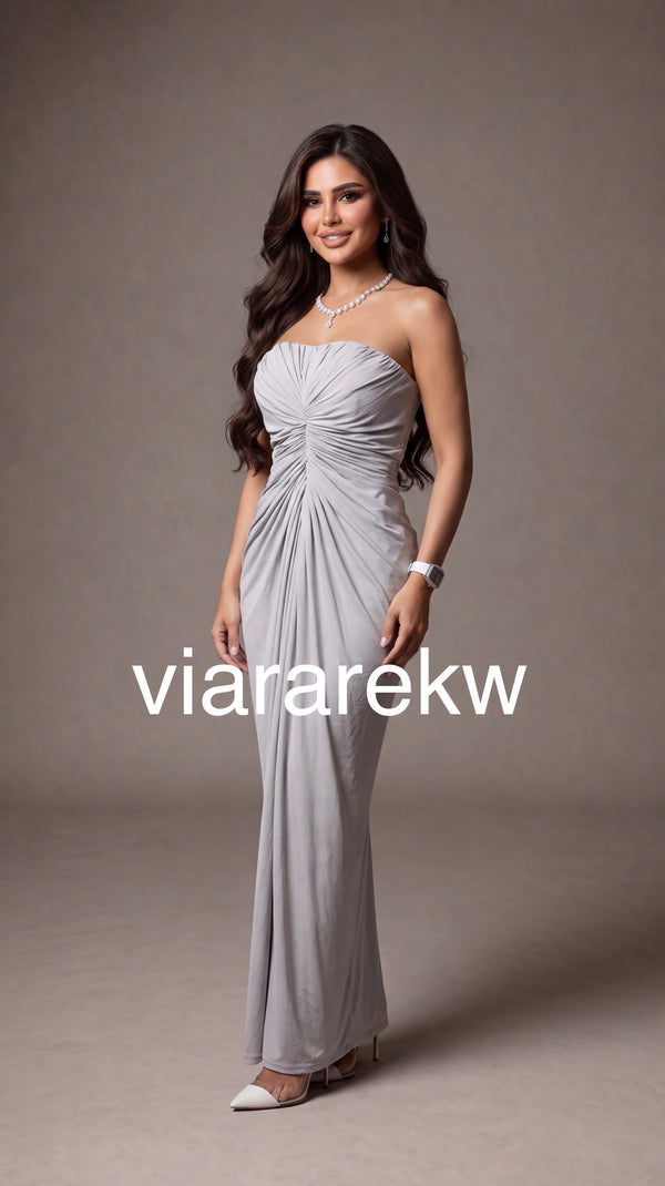 POISED RUCHED DRESSفستان