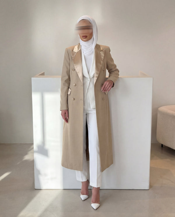 TAILORED DOUBLE BREASTED COAT كوت
