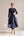 Buttoned Knit & Satin Midi Dress فستان