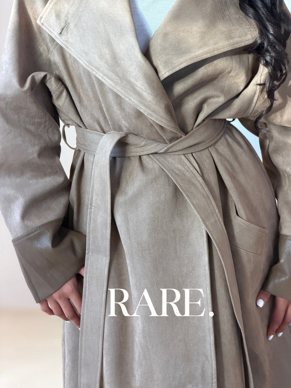 SUEDE LONG COAT