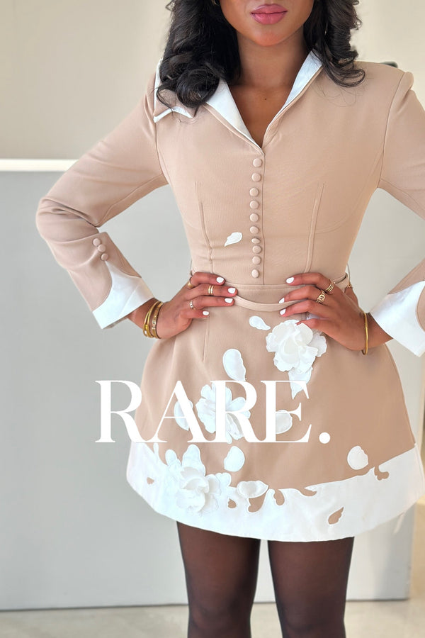 LAPED 3D FLOWER FASHION DRESS