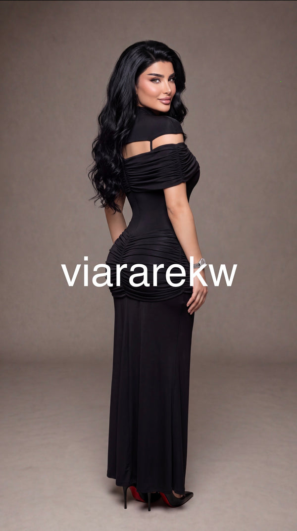 DRAPED LONG DRESSفستان