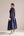 Buttoned Knit & Satin Midi Dress فستان