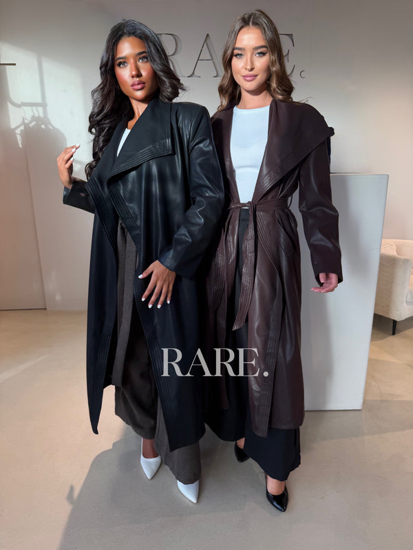 LONG LEATHER COAT