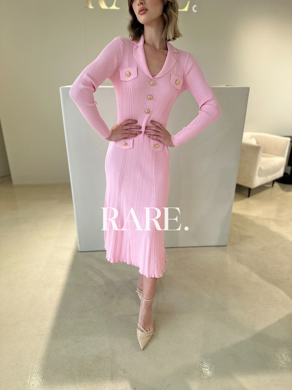 SANDRO DRESS WITH GOLD BUTTONS