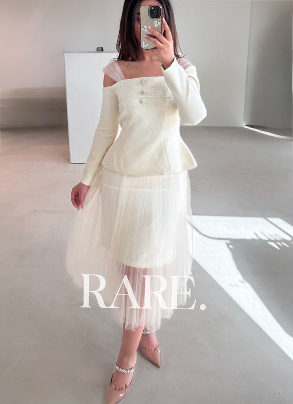 PEPLUM TOP WITH TULLE SKIRT