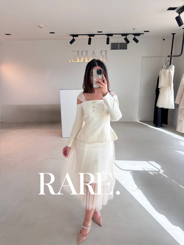 PEPLUM TOP WITH TULLE SKIRT