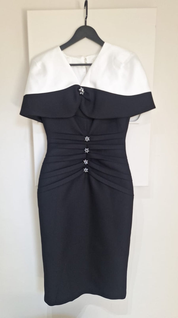 ELEGANT SHORT DRESS W CAPE